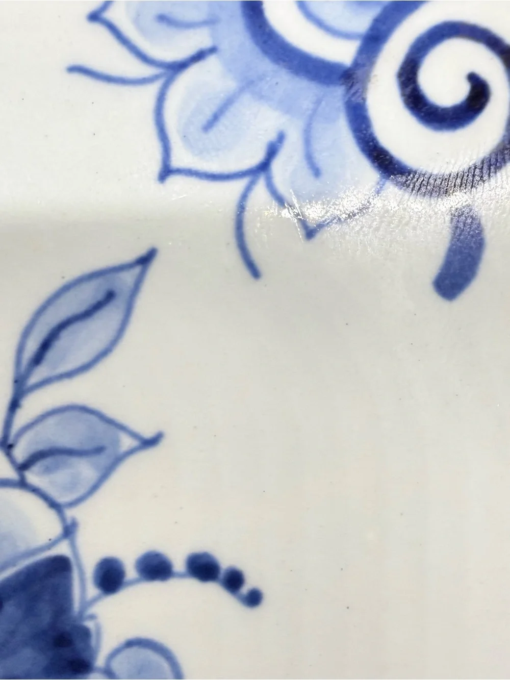 Vintage Royal Delft De Porceleyne Fles Porcelain Tile Fruit Basket Blue White 5